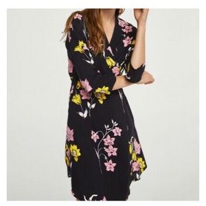 Mango Floral Summer Wrap Dress